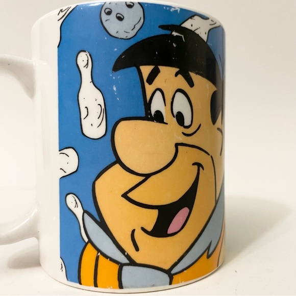 1993 MSC Hanna Barbera The Flintstones Fred Flintstone Cartoon Coffee Mug - Picture 10 of 12